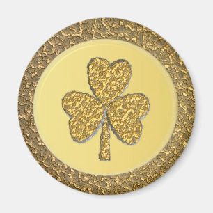 Aimant Lucky Irish Shamrock Gold Coin