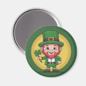 Aimant Lucky Leprechaun and Clover (Recto/Verso)