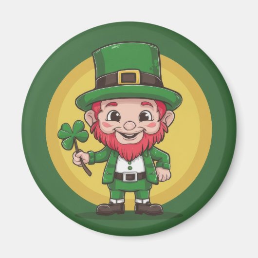 Aimant Lucky Leprechaun and Clover (Devant)