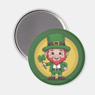 Aimant Lucky Leprechaun et trèfle