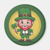 Aimant Lucky Leprechaun et trèfle (Devant)