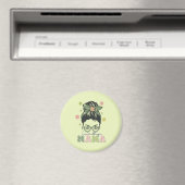 Aimant Lucky Mama - Messy Bun - Clover St. Patrick (In Situ (Lave-vaisselle))