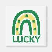 Aimant Lucky Shamrock Rainbow St patrick (Devant)