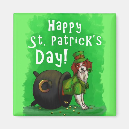 Aimant Lucky St. Patrick's Day Dog (Devant)