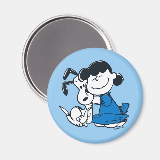 Aimant Lucy Hugging Snoopy (Recto/Verso)