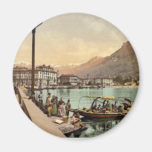 Aimant Lugano, sur le quai, Tessin, Suisse vintage P