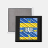 Aimant L'Ukraine pour la paix se lève pour l'Ukraine Stop (Recto/Verso)