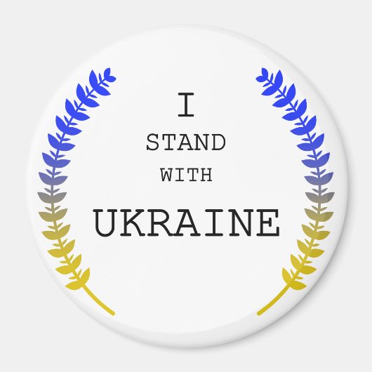 Aimant L'Ukraine soutient . Je suis avec l'Ukraine ! ! !  (Devant)