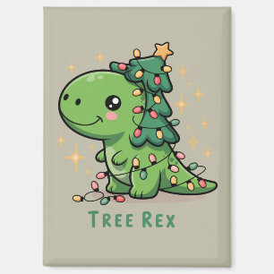 Aimant Lumière de dinosaure de Noël Fête drôle Rex d'arbr