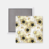 Aimant Lumière transparente avec étoiles or (Recto/Verso)