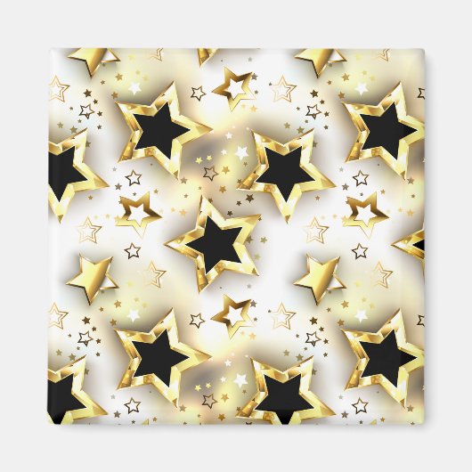 Aimant Lumière transparente avec étoiles or (Devant)