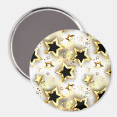 Aimant Lumière transparente avec étoiles or (Recto/Verso)