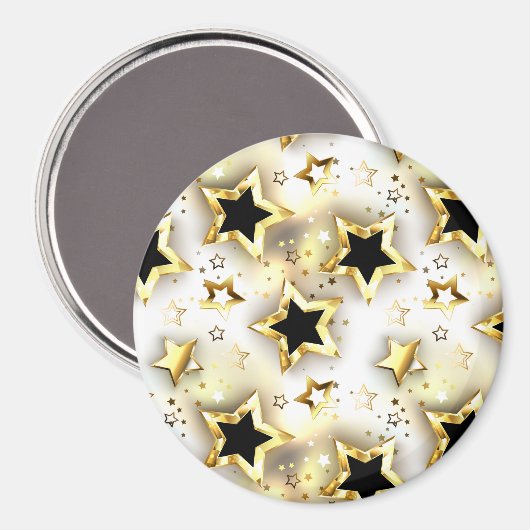 Aimant Lumière transparente avec étoiles or (Recto/Verso)