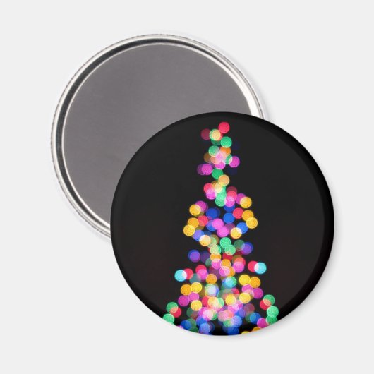 Aimant Lumières de Noël floues (Recto/Verso)