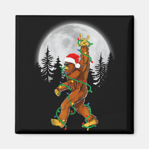 Aimant Lumières de sapin de Noël Bigfoot Santa drôle de N