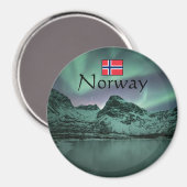 Aimant Lumières du nord vertes (Recto/Verso)