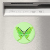 Aimant Luna moth sur un arrière - plan vert pâle (In Situ (Lave-vaisselle))
