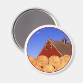 Aimant Lune à cornes rouges (Recto/Verso)