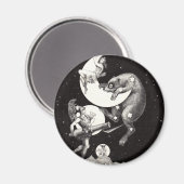 Aimant Lune céleste ciel Univers Dieu Nuit Illustration (Recto/Verso)