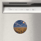 Aimant Lune de récolte dorée (In Situ (Lave-vaisselle))