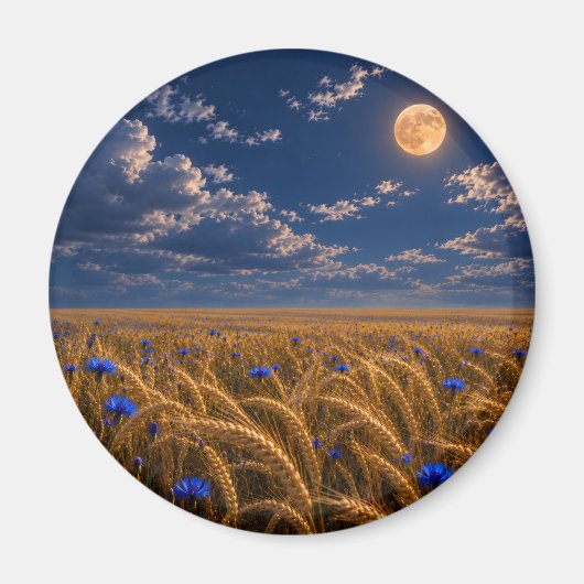 Aimant Lune de récolte dorée (Devant)