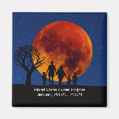 Aimant Lune de sang Éclipse lunaire 2019 (Devant)