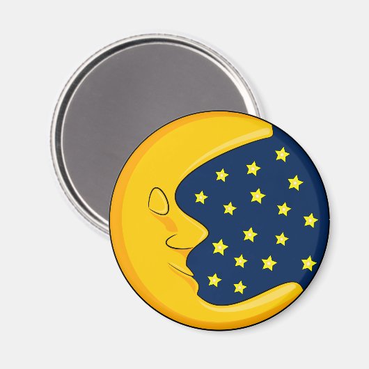 Aimant Lune Et Étoiles (Recto/Verso)