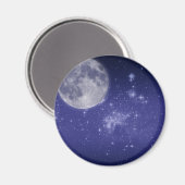 Aimant Lune et étoiles brillantes (Recto/Verso)