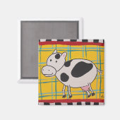 Aimant Lune magnétique de la vache plaid (Recto/Verso)