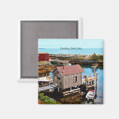 Aimant Lunenburg Norva Scotia photo pittoresque (Recto/Verso)