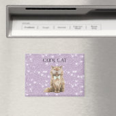 Aimant Lunettes de chat cool marron scintillement violet (In Situ (Lave-vaisselle))