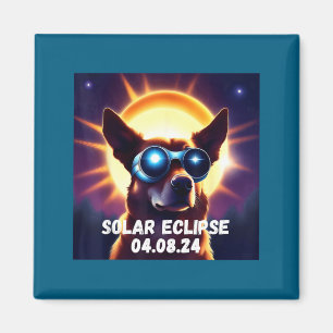 Aimant Lunettes de l'éclipse solaire totale de chien mign