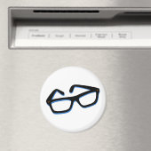 Aimant Lunettes de nerd cool (In Situ (Lave-vaisselle))