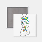 Aimant Lunettes de sensibilisation à l'autisme de lapin m (Recto/Verso)