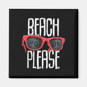 Aimant Lunettes de soleil de plage drôles palmiers tropic
