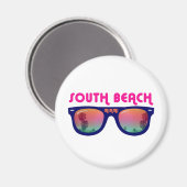 Aimant Lunettes de soleil de South Beach Miami (Recto/Verso)