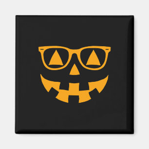 Aimant Lunettes de soleil Jack-o'-lantern Face Halloween 