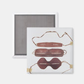 Aimant Lunettes de soleil/neige inuit (Recto/Verso)