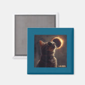 Aimant Lunettes de soleil pour chat mignon Éclipse solair (Recto/Verso)