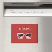Aimant Lunettes de soleil rouges fabuleuses (In Situ (Lave-vaisselle))