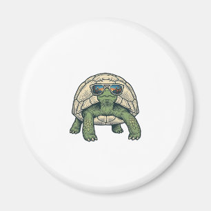 Aimant Lunettes de soleil tortue Vintage Vector Design_1
