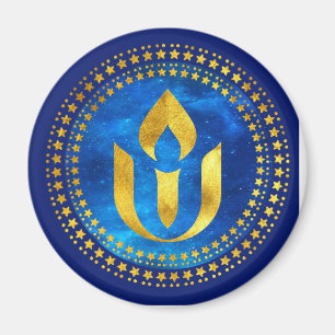 Aimant L'Universalisme Unitarien chalice dans une nuit ti