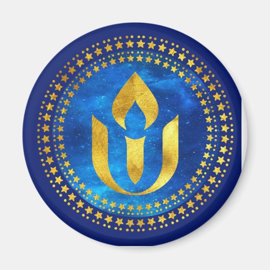 Aimant L'Universalisme Unitarien chalice dans une nuit ti (Devant)