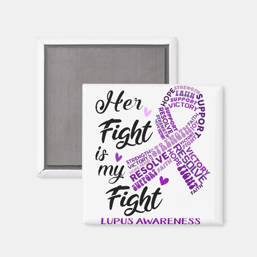 Aimant Lupus Awareness Her Fight is my Fight (Recto/Verso)