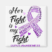 Aimant Lupus Awareness Her Fight is my Fight (Devant)