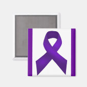 Aimant Lupus Sensibilisation Ribbon pourpre (Recto/Verso)