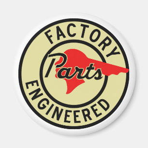 Aimant L'usine vintage de Pontiac partie le signe