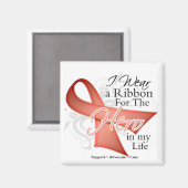 Aimant L'Utérine Cancer Ribbon Hero dans My Life (Recto/Verso)
