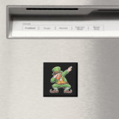 Aimant Lutin de la Saint-Patrick Dab Dabbing en vert  (In Situ (Lave-vaisselle))
