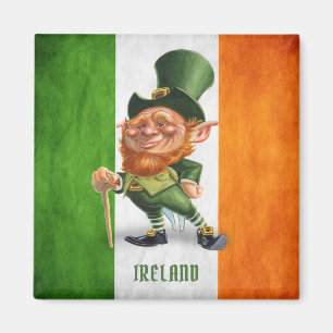 AIMANT LUTIN IRLANDAIS DE DRAPEAU